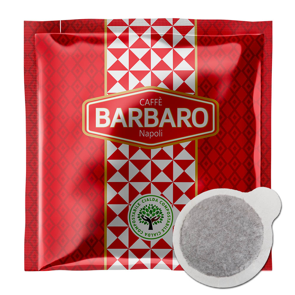 Cialde Caffè Barbaro filtrocarta ESE 44mm - Rossa